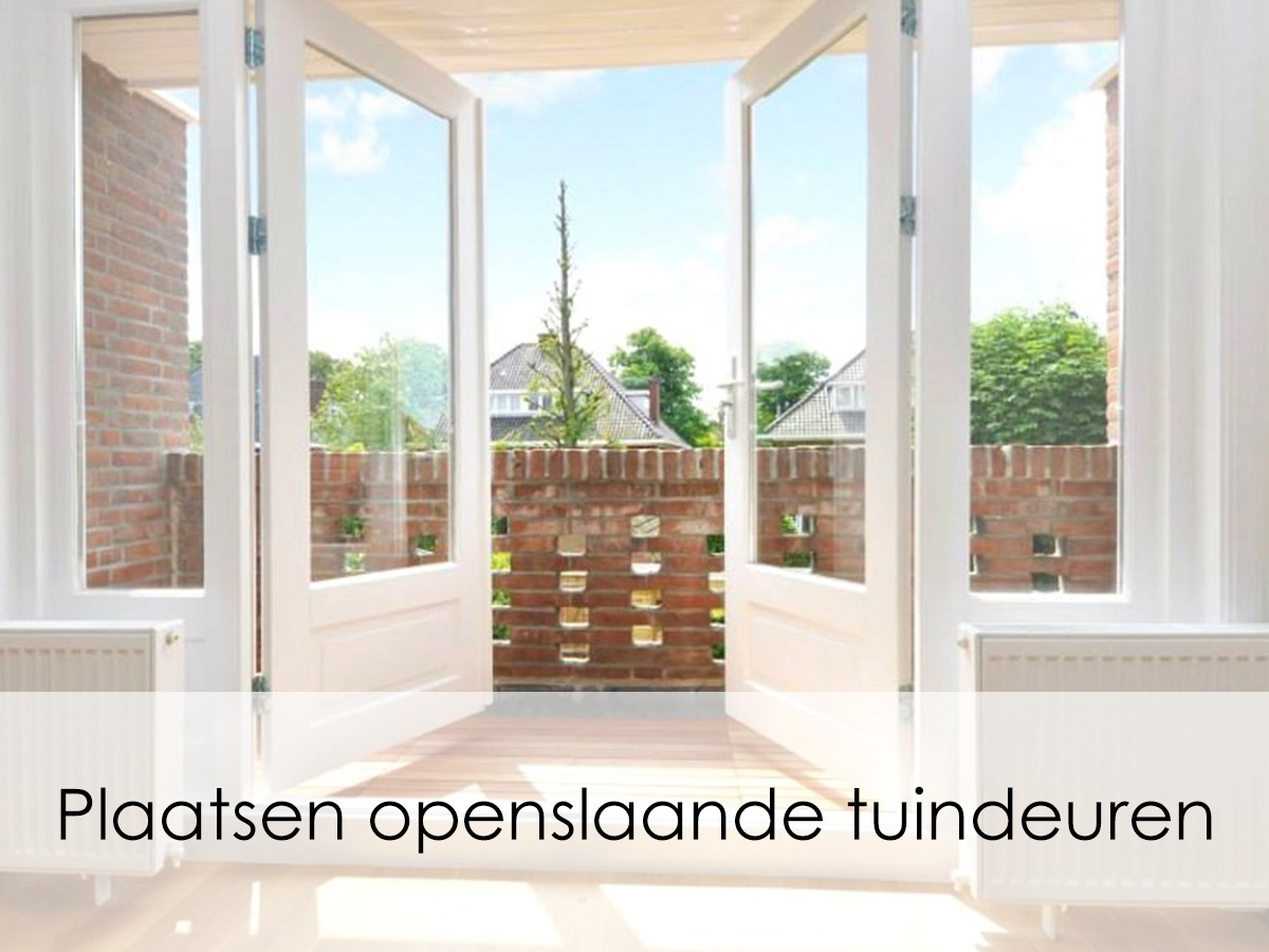 Plaatsen openslaande tuindeuren