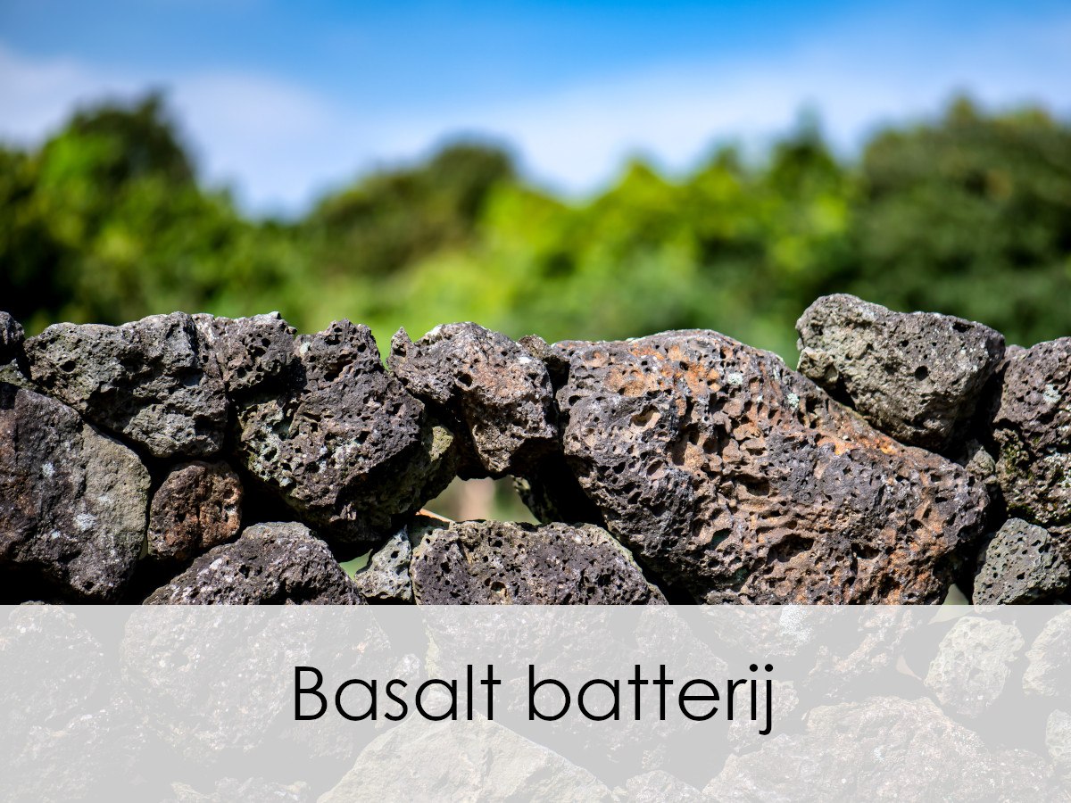 een stapel basalt voor opslag energie