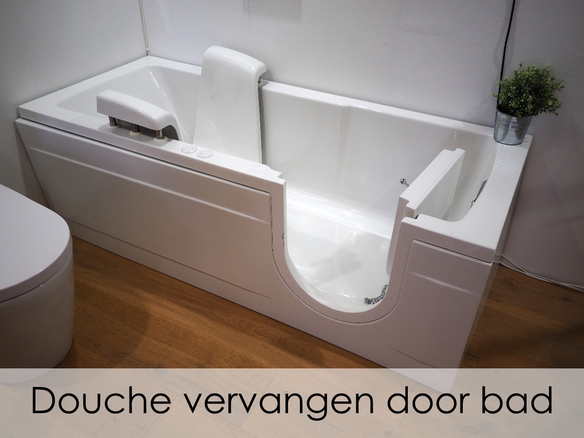 douche vervangen door bad