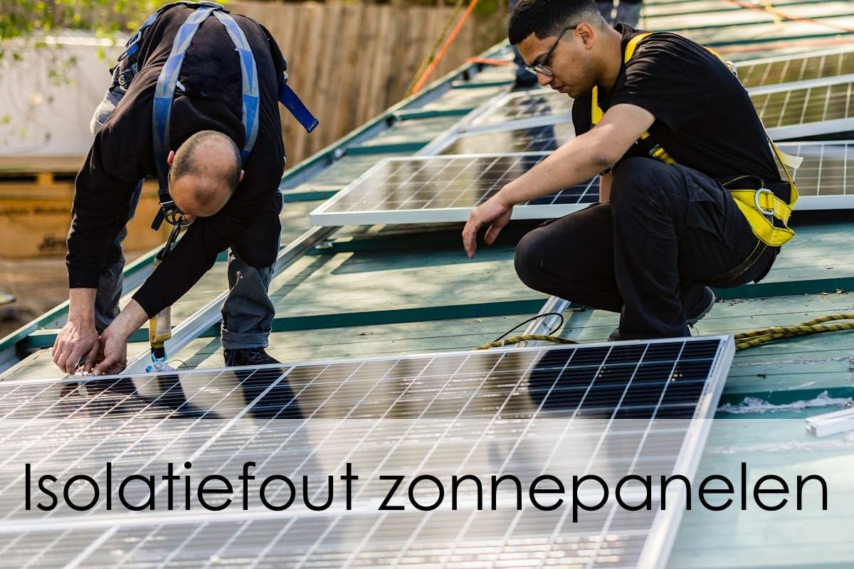 isolatiefout zonnepanelen