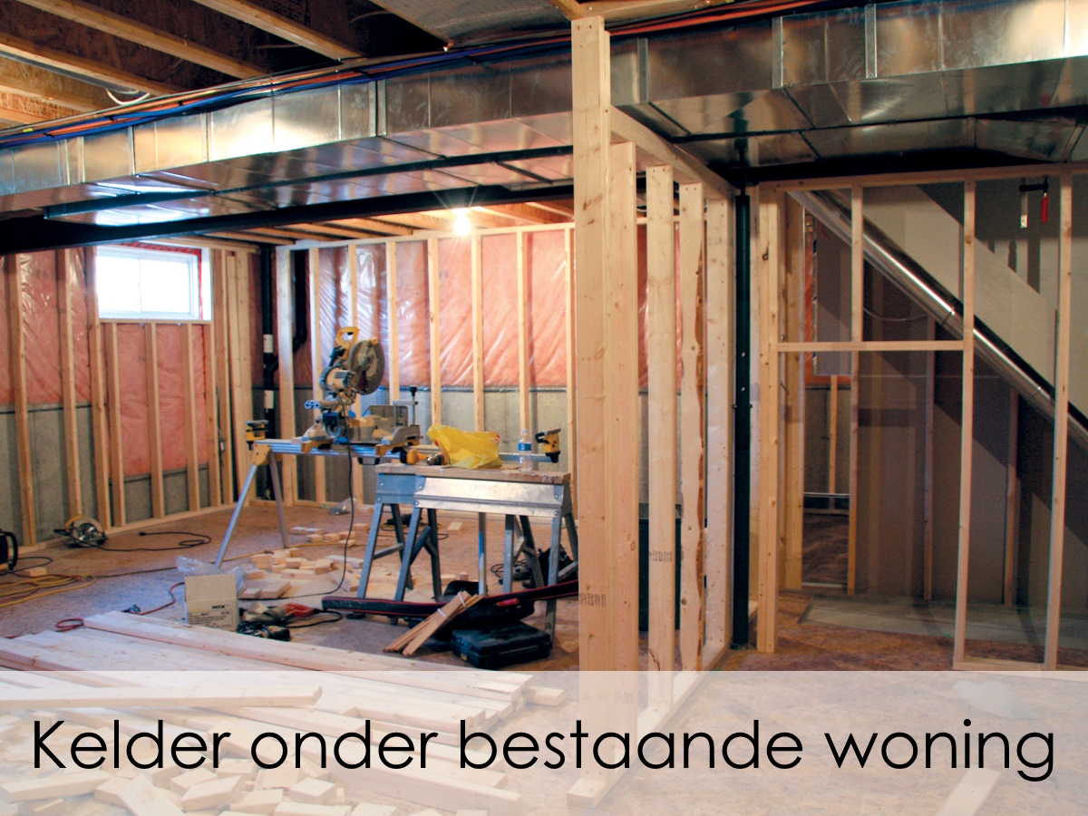 kelder onder bestaande woning