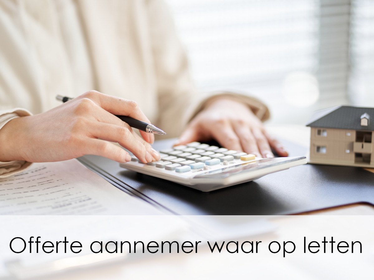 offerte aannemer controleren 