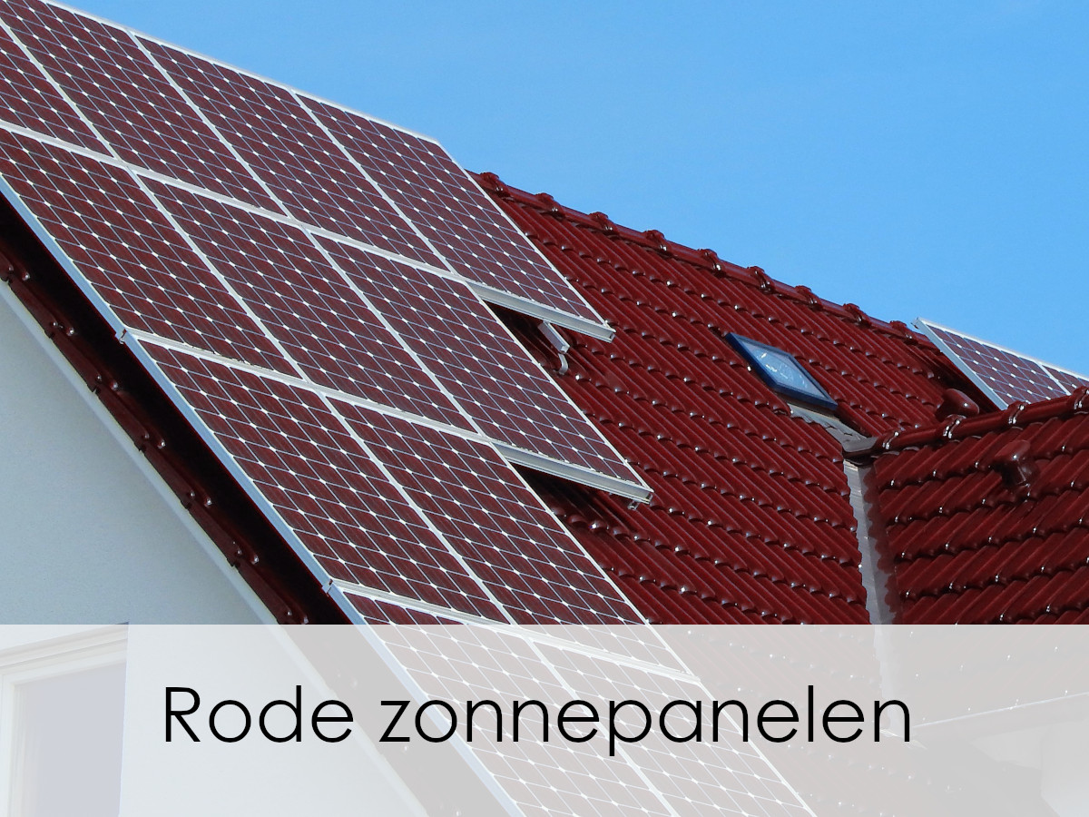 rode zonnepanelen