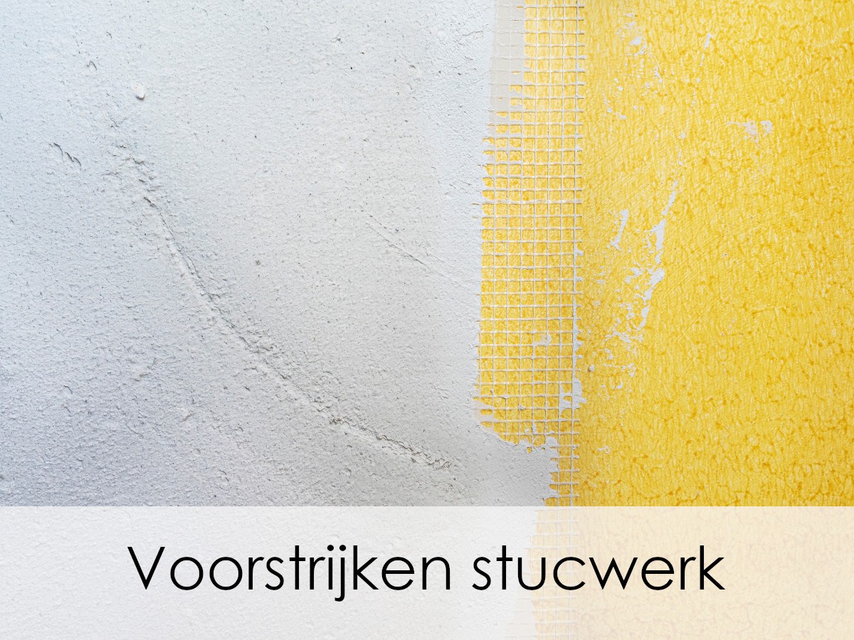 stucwerk aangebracht over voorstrijk