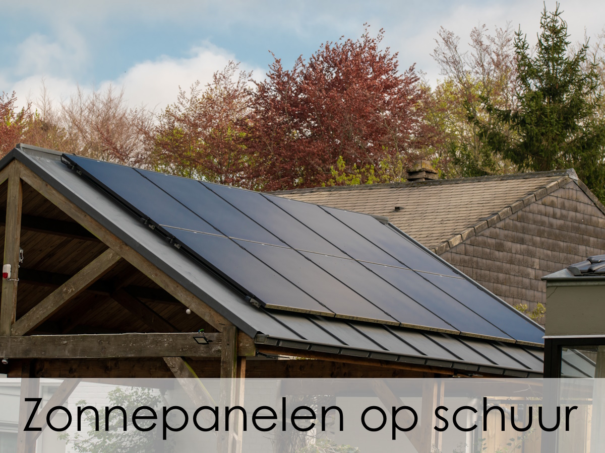 zonnepanelen op schuur