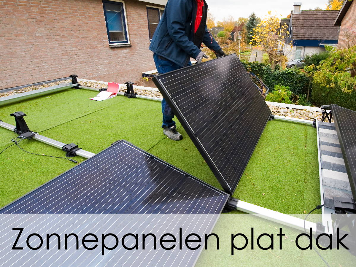 zonnepanelen plat dak